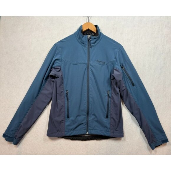 Marmot Approach Jacket Blue Full Zip Softshell Lined M 8064-3-K Men's Small S - Picture 1 of 12